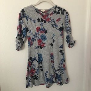Gray Floral Dress